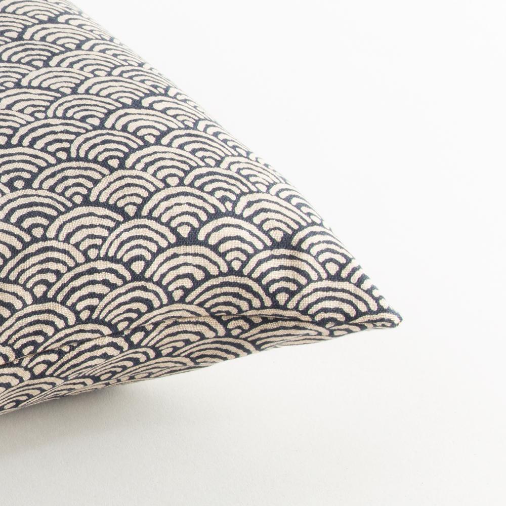 J-Life Seikai Ha Navy #2 Zabuton Floor Pillow_Pillows & Shams