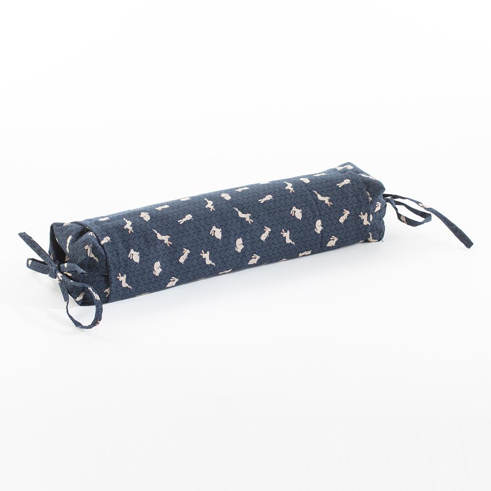 J-Life Usagi Navy Buckwheat Hull Pillow_Pillows & Shams_Buckwheat Hull Pillow