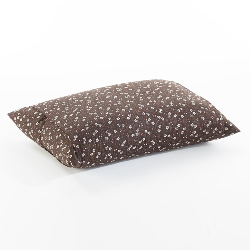 J-Life Sakura Brown Buckwheat Hull Pillow_Pillows & Shams