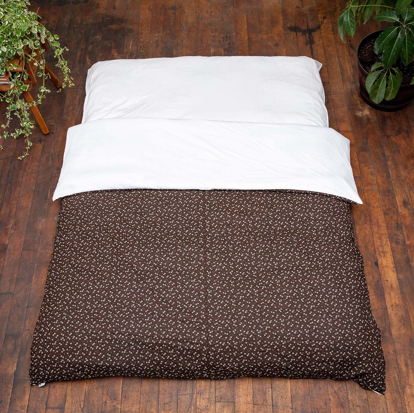 J-Life Sakura Brown Custom Kakefuton with Removable Cover_Kakefutons_Kakefuton with custom cover_Japan Tradition