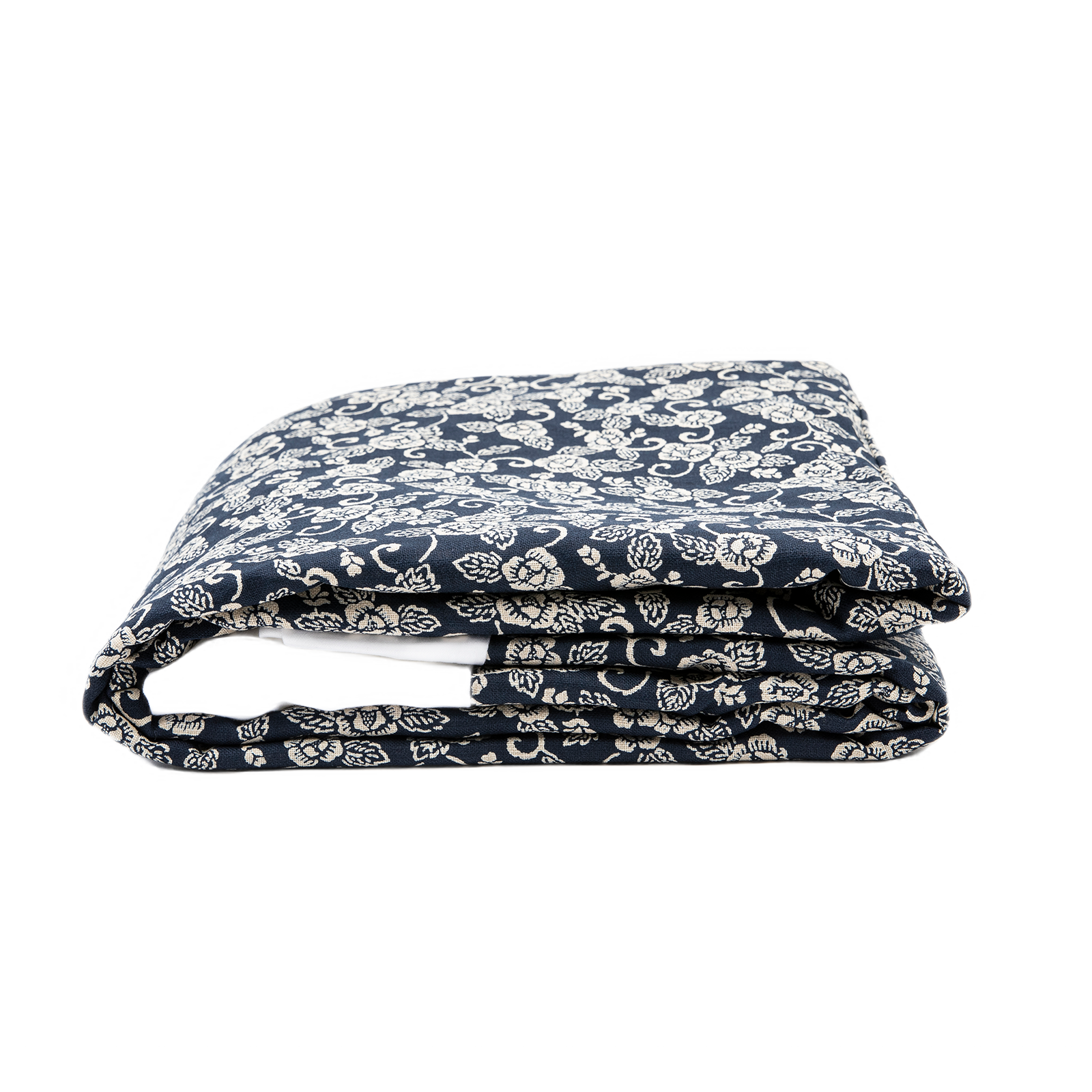 J-Life Hana Navy Custom Kakefuton with Removable Cover_Kakefutons_Kakefuton with custom cover_Japan Tradition