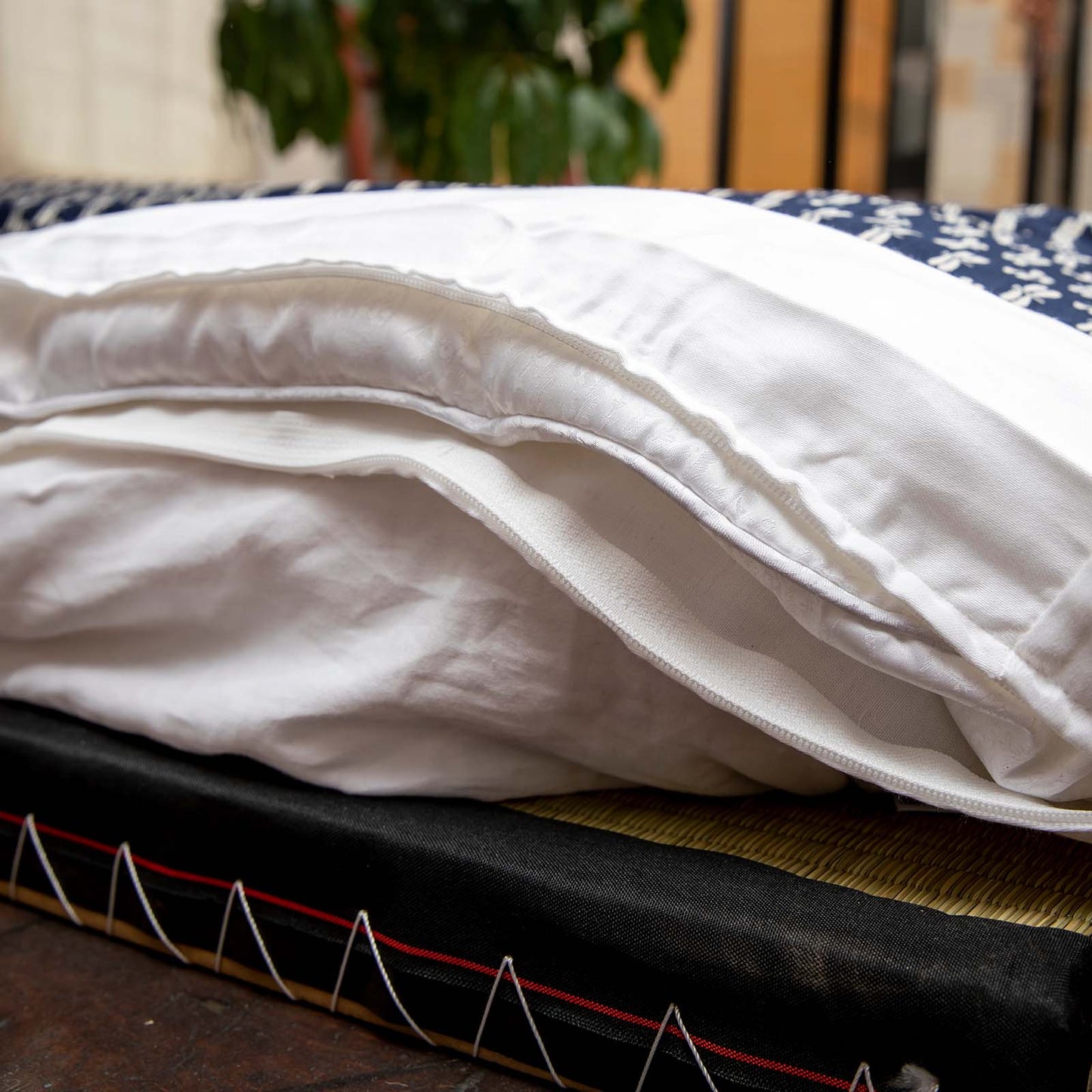 J-Life New Tombo Navy Custom Kakefuton with Removable Cover_Kakefutons_Kakefuton with custom cover_Japan Tradition_Sleep System_Handmade__1__2__3__4__5__6