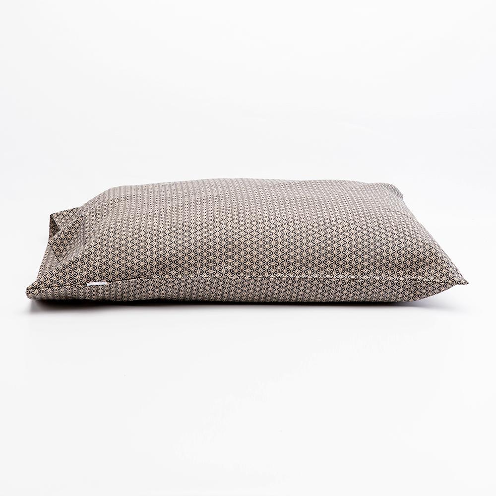 J-Life Asa No Ha Black Pillowcase_Pillows & Shams