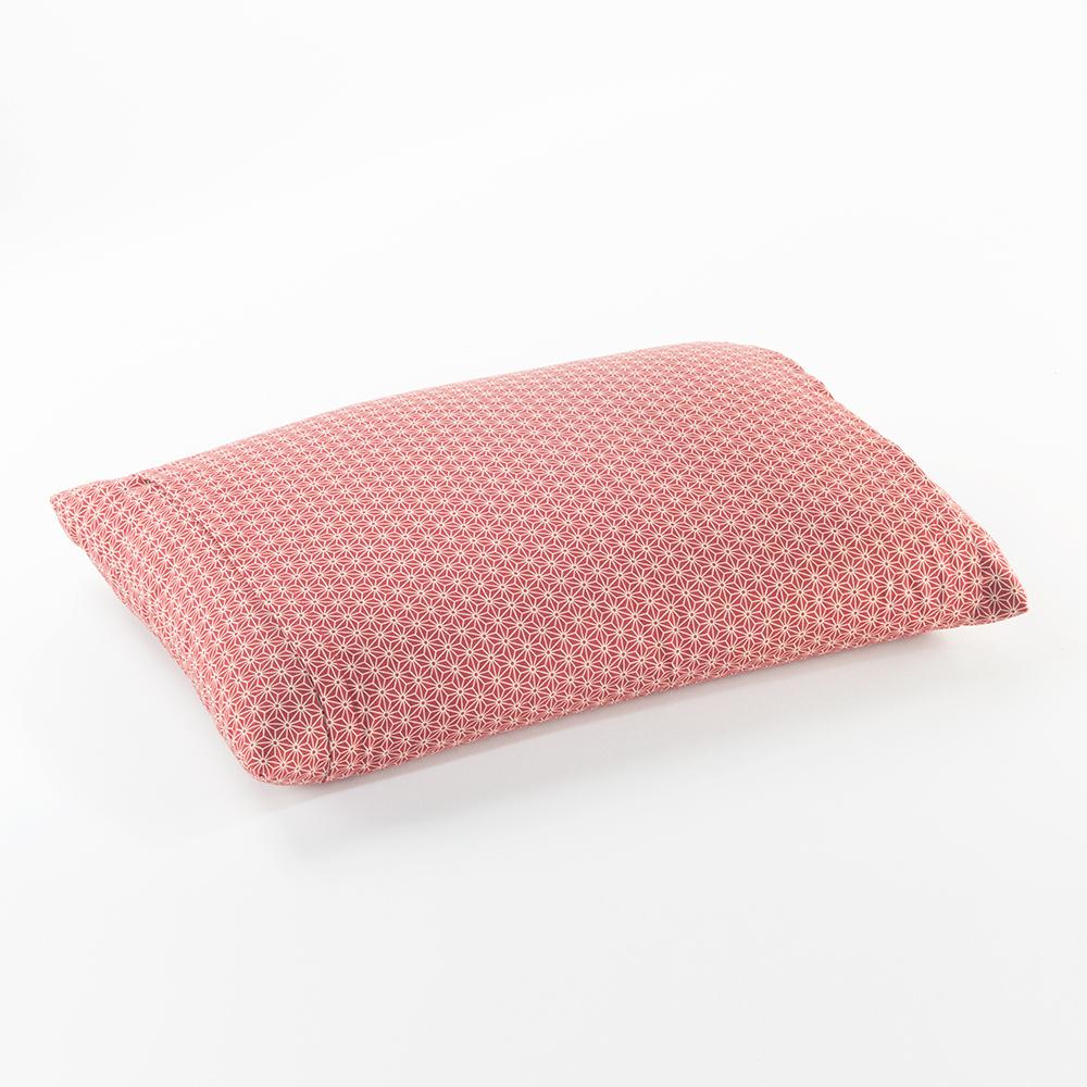 J-Life Asa No Ha Red Buckwheat Hull Pillow_Pillows & Shams