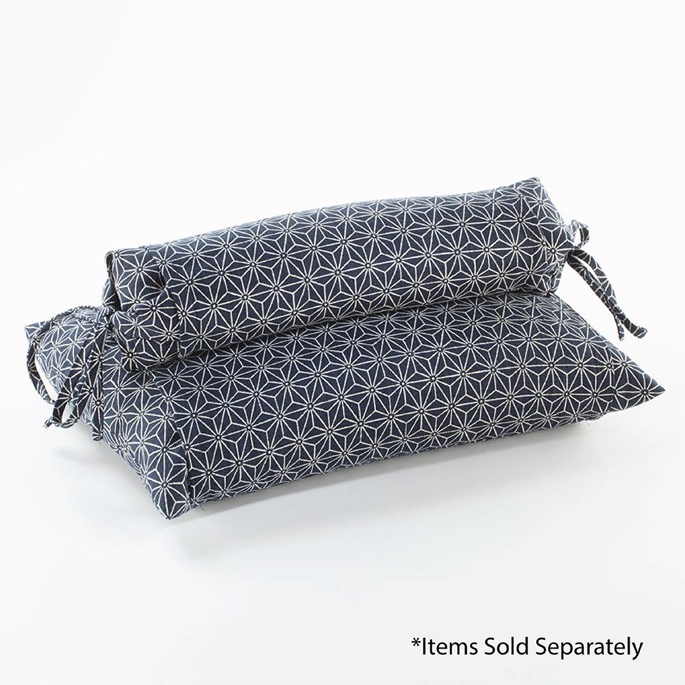 J-Life Asa No Ha Navy #1 Buckwheat Hull Pillow