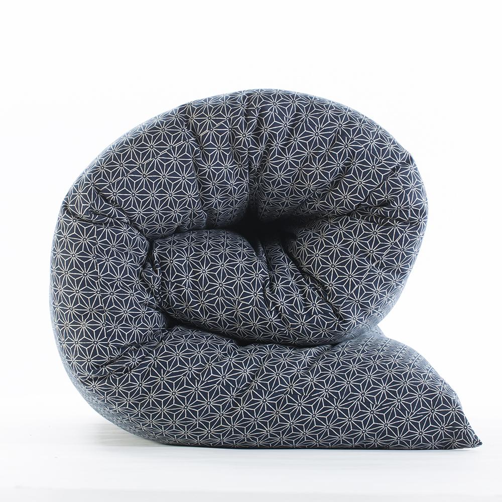 Shiki Futon Asa No Ha Navy #1 Removable COVER ONLY