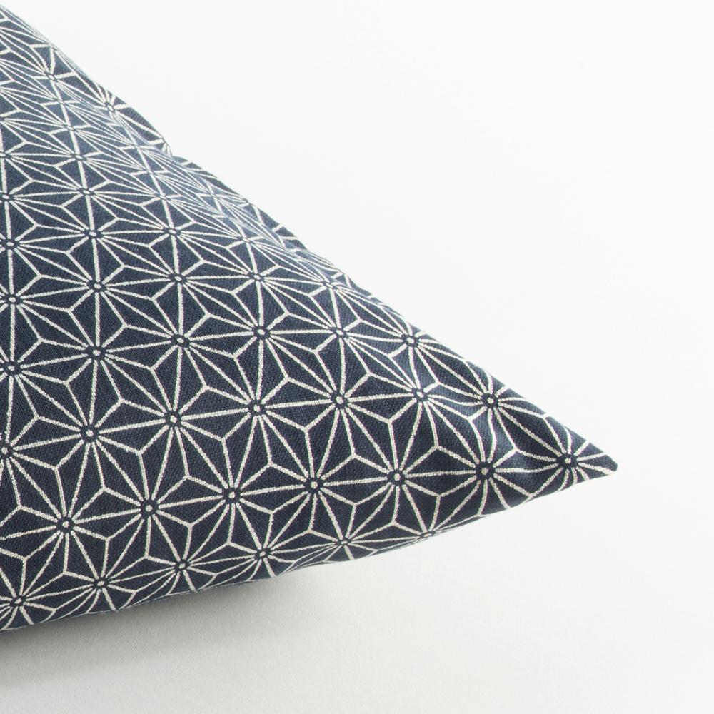 J-Life Asa No Ha Navy #1 Zabuton Floor Pillow_Pillows & Shams