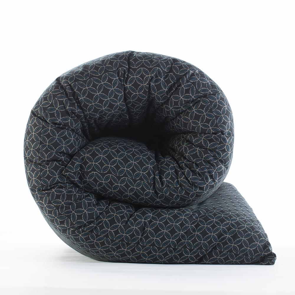 Shiki Futon Marugata Navy Removable COVER ONLY