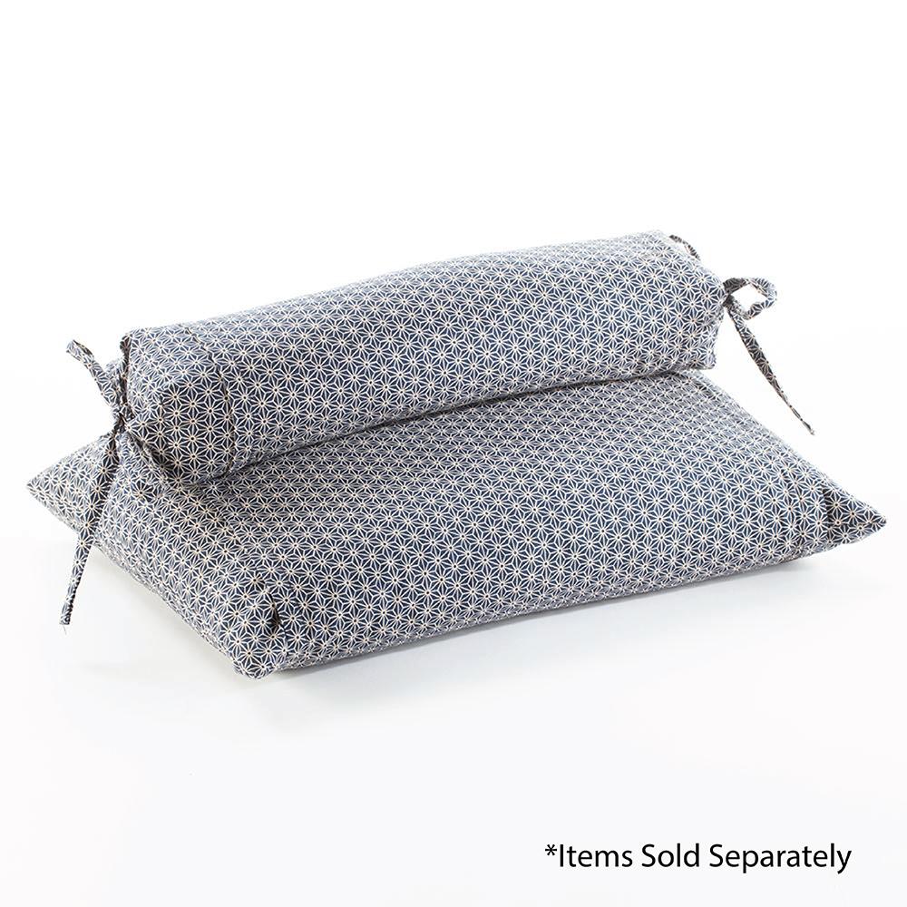 J-Life Asa No Ha Navy #2 Buckwheat Hull Pillow