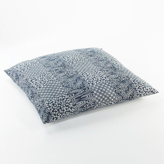J-Life Patchi Navy Zabuton Floor Pillow