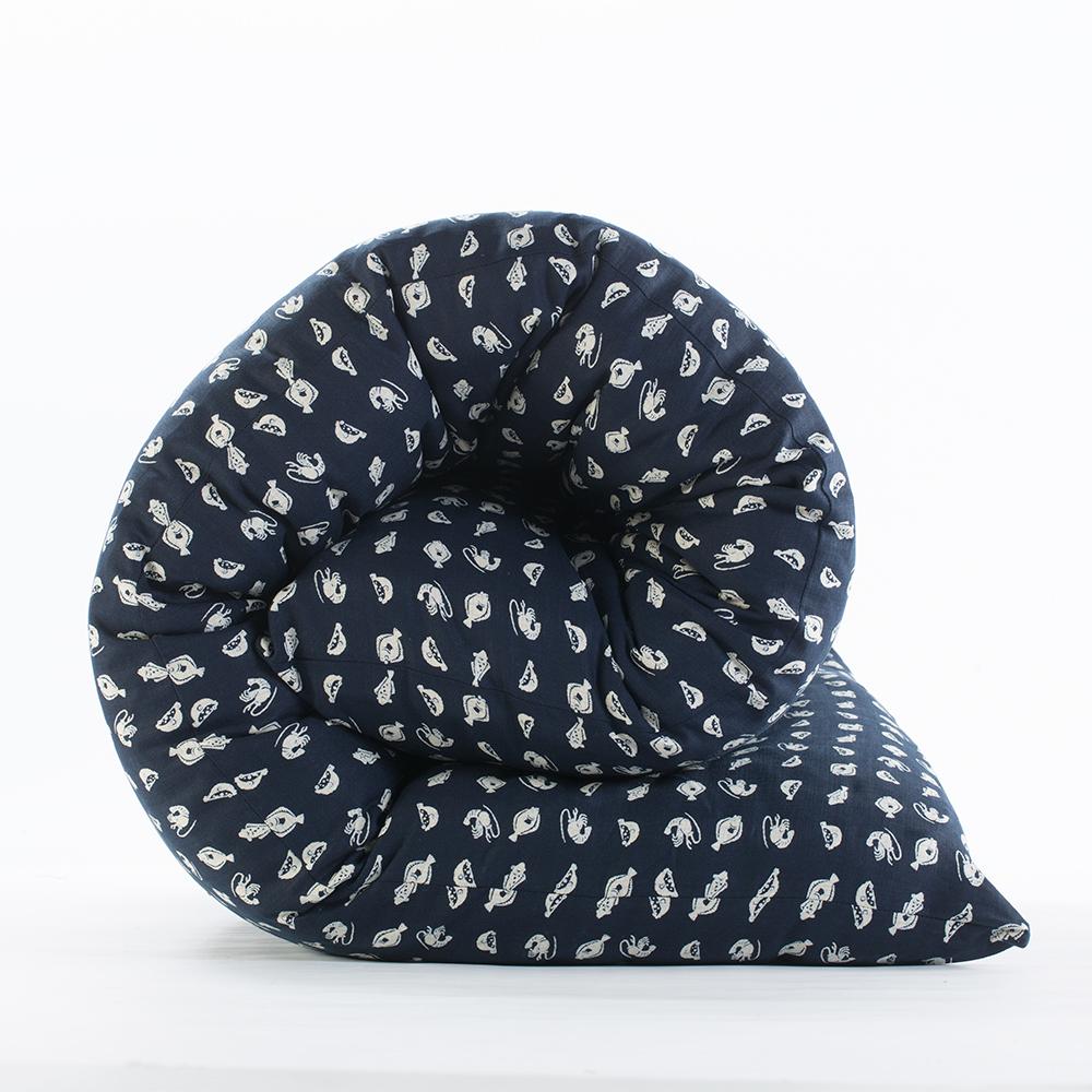 Shiki Futon Marin Navy Removable COVER ONLY