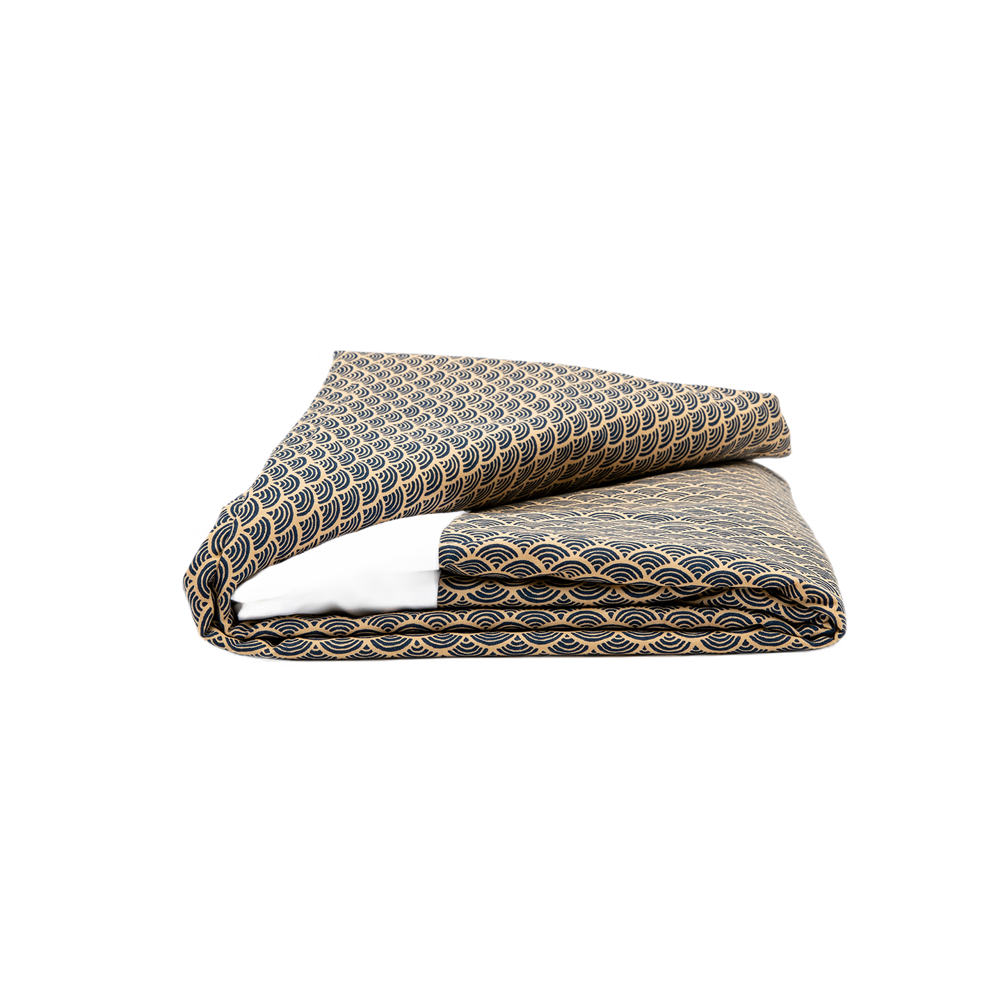 J-Life Nami Navy Custom Kakefuton with Removable Cover_Kakefutons_Kakefuton with custom cover_Japan Tradition