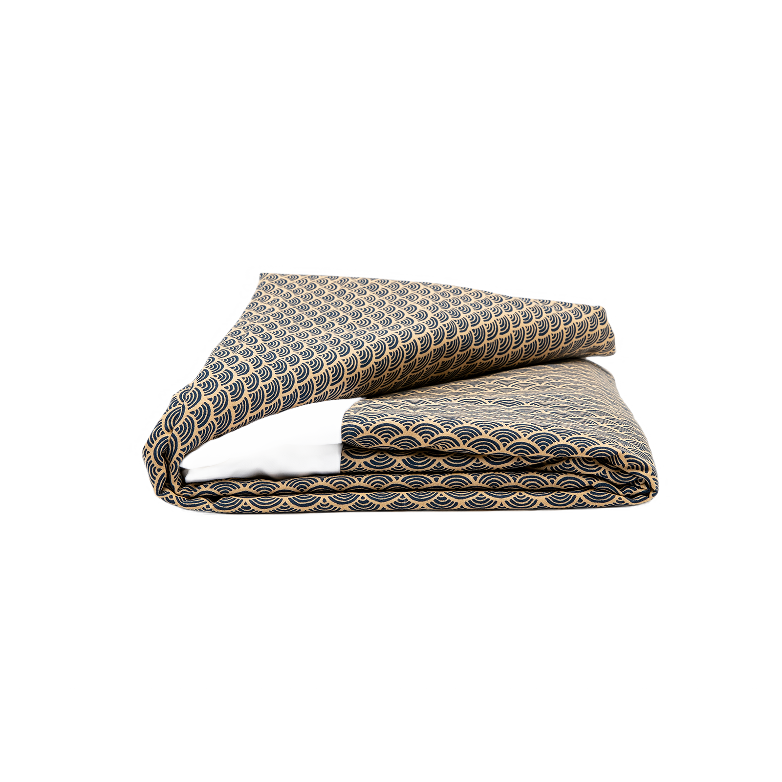 J-Life Nami Navy Custom Kakefuton with Removable Cover_Kakefutons_Kakefuton with custom cover_Japan Tradition