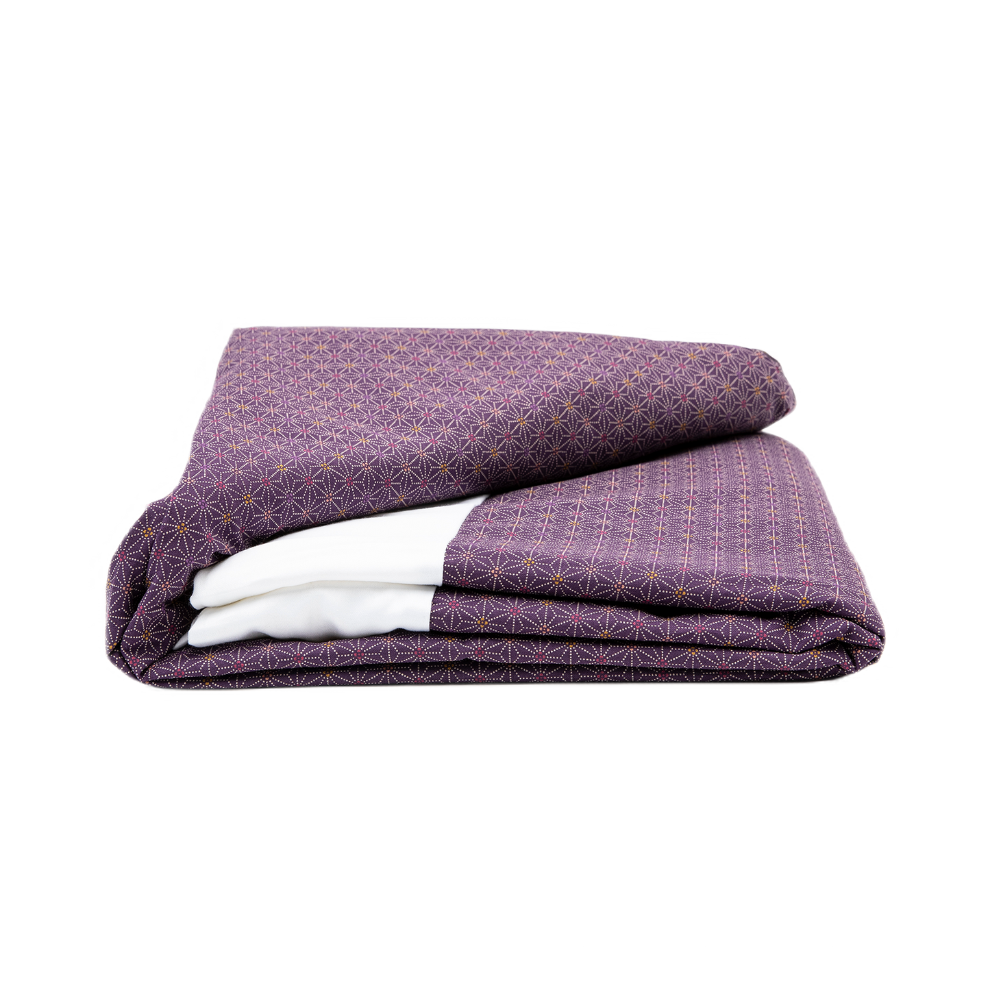 J-Life Asa No Ha Purple #3 Custom Kakefuton with Removable Cover_Kakefutons_Kakefuton with custom cover_Japan Tradition