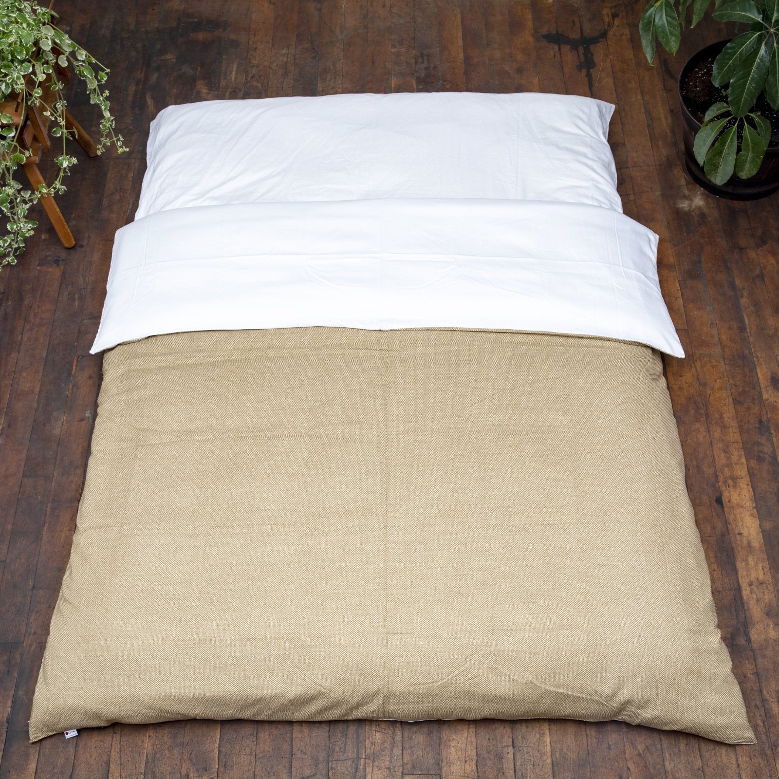 J-Life Dotto Tan Custom Kakefuton with Removable Cover_Kakefutons_Kakefuton with custom cover_Japan Tradition_Sleep System