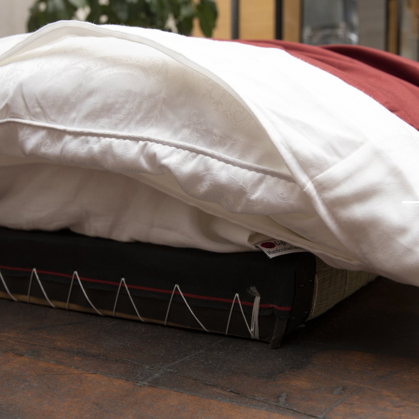 J-Life Burgundy Custom Kakefuton with Removable Cover_Kakefutons_Kakefuton with custom cover_Japan Tradition_Sleep System_Handmade__1__2