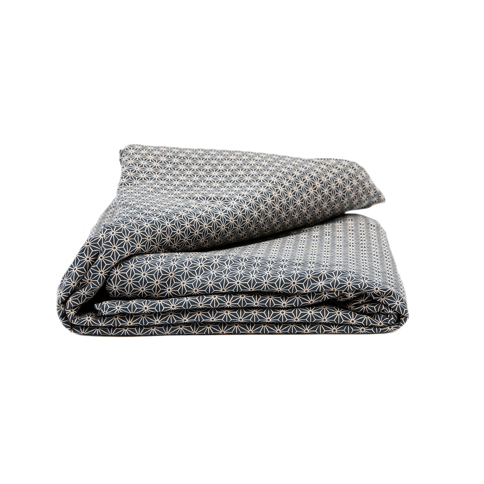 J-Life Asa No Ha Navy #2 Custom Kakefuton with Removable Cover_Kakefutons_Kakefuton with custom cover_Japan Tradition_Sleep System
