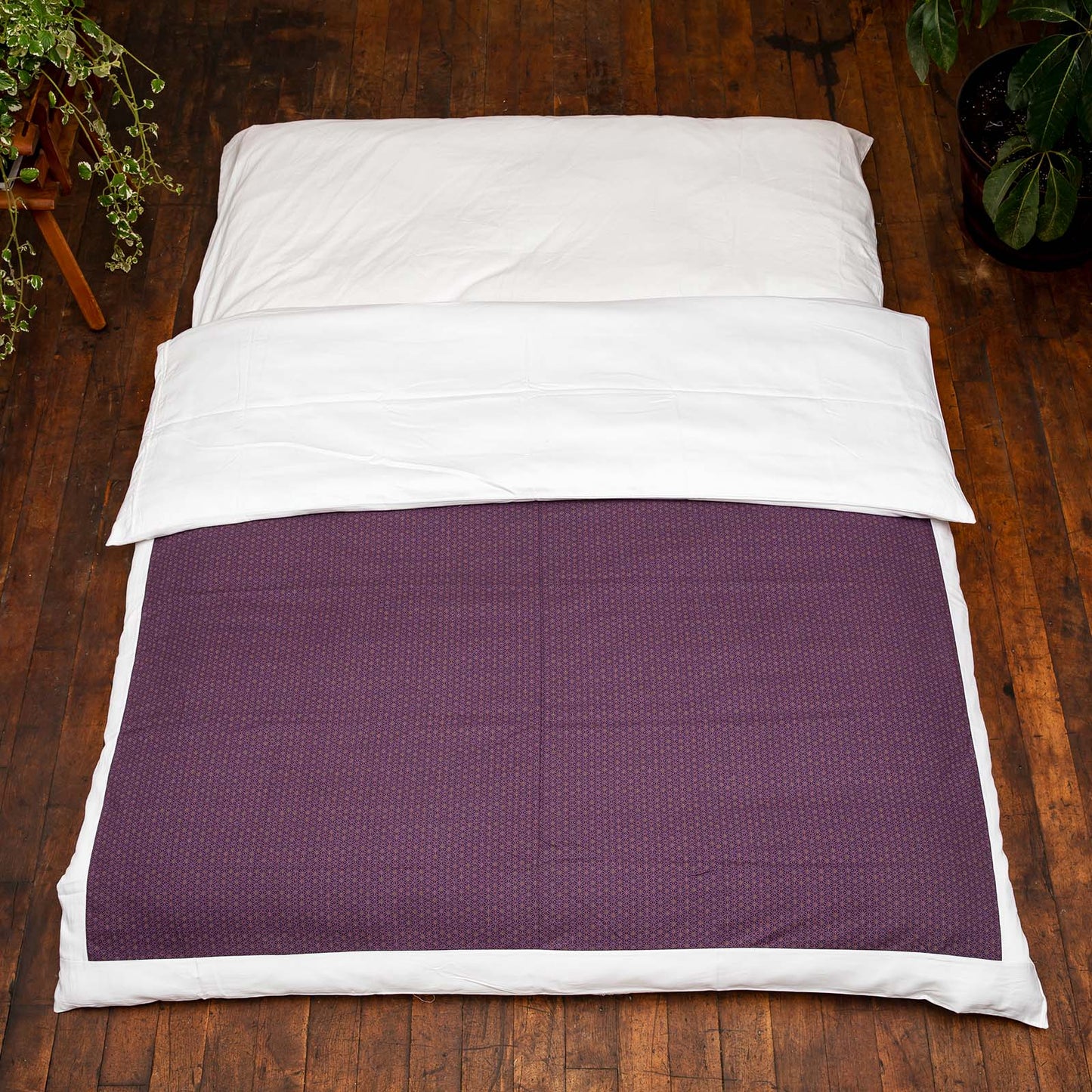 J-Life Asa No Ha Purple #3 Custom Kakefuton with Removable Cover_Kakefutons_Kakefuton with custom cover
