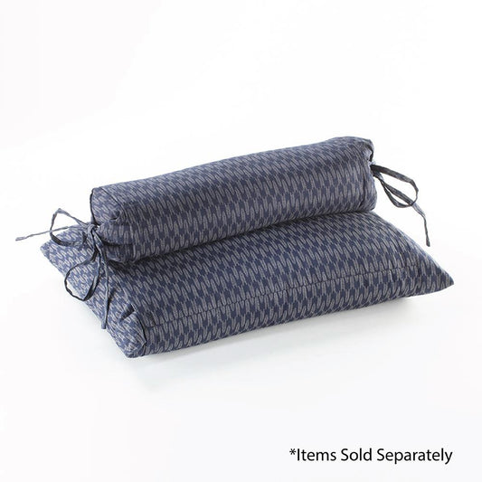 J-Life Ya Gasuri Navy Buckwheat Hull Pillow