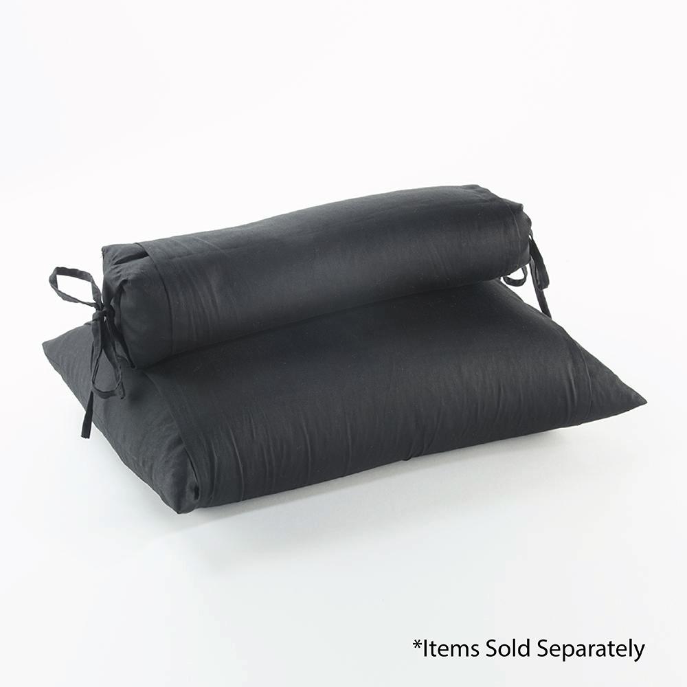 J-Life Black Ultra Sateen Buckwheat Hull Pillow