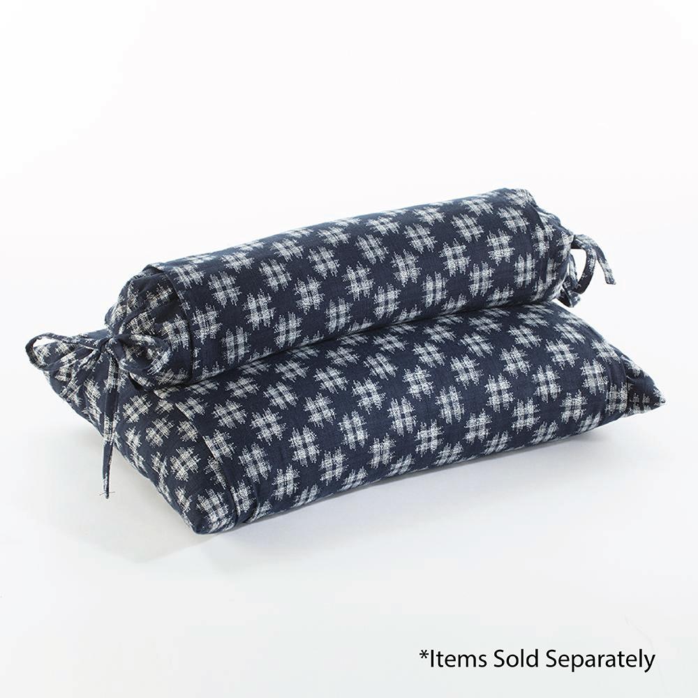 J-Life Hiro Navy Buckwheat Hull Pillow