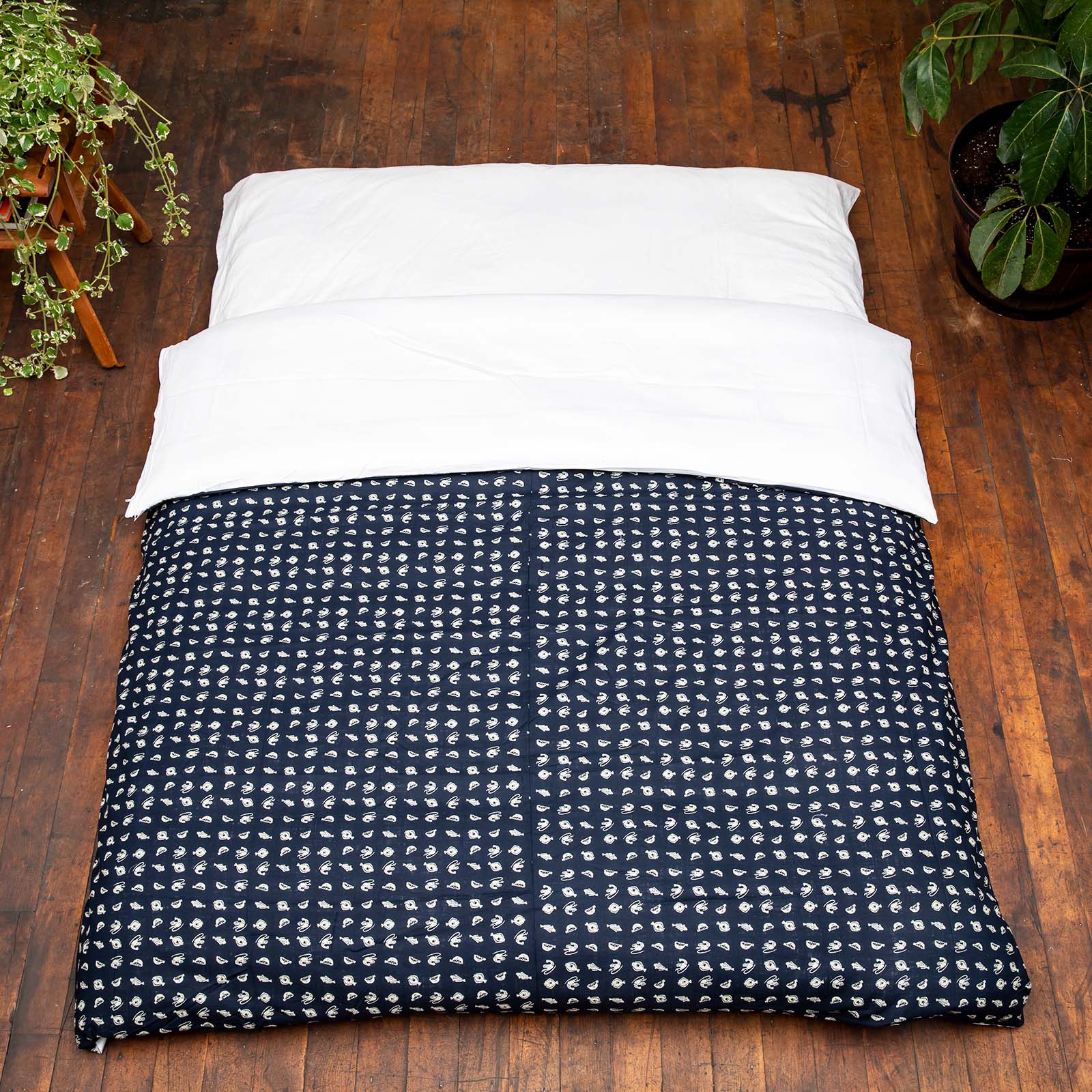 J-Life Marin Navy Custom Kakefuton with Removable Cover_Kakefutons_Kakefuton with custom cover_Japan Tradition_Sleep System