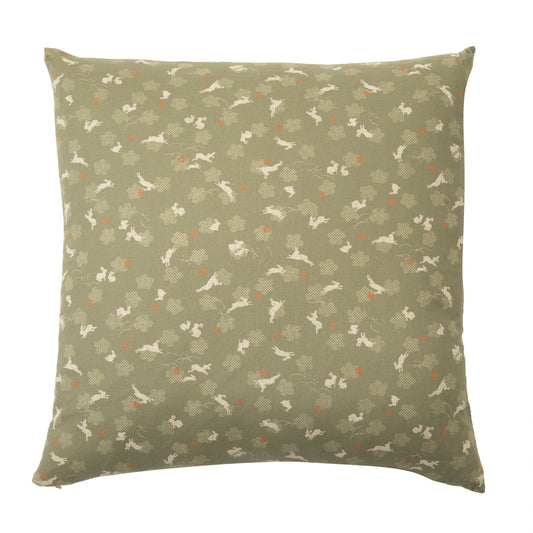 Usagi Green Throw Pillow