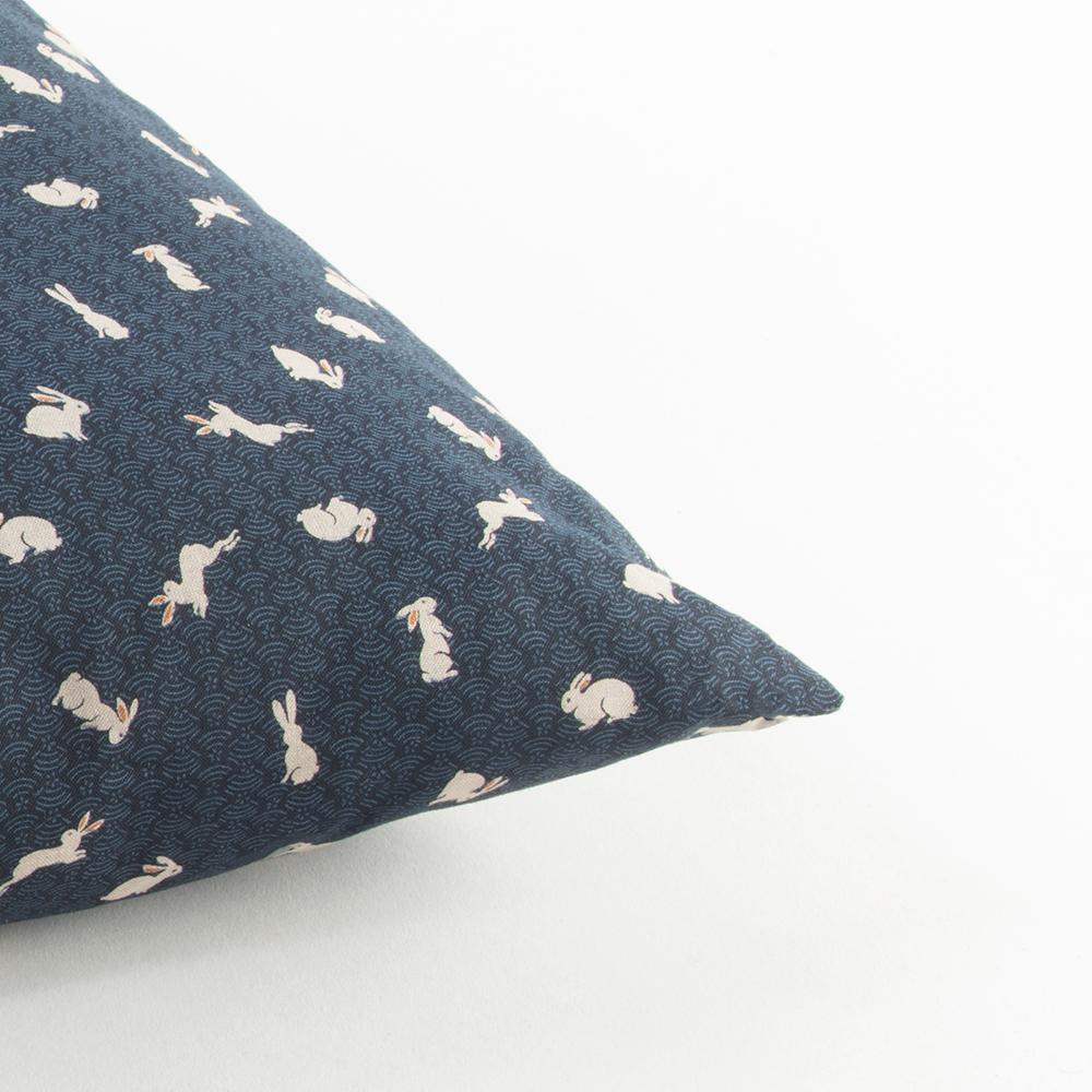 J-Life Usagi Navy Zabuton Floor Pillow_Pillows & Shams