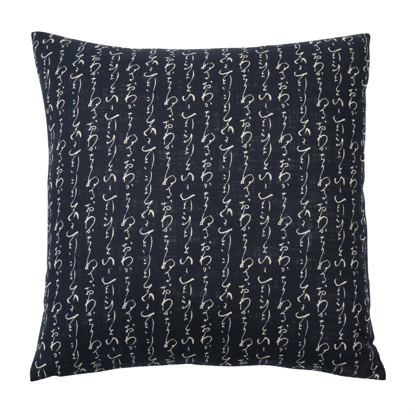 Kanji Navy Throw Pillow