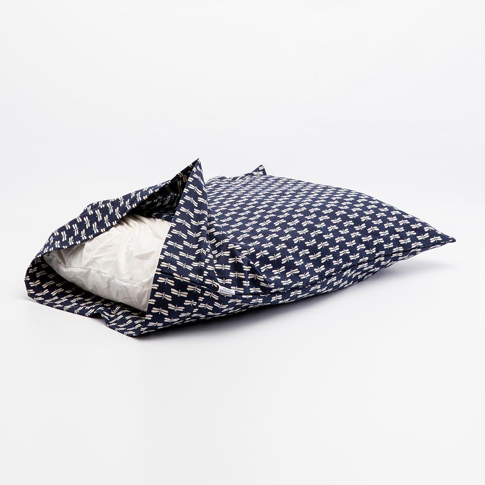 J-Life New Tombo Navy Pillowcase_Pillows & Shams_Pillowcase