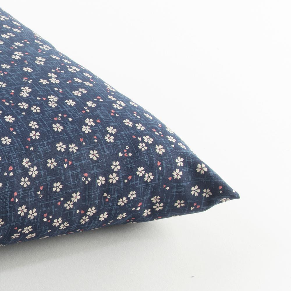 J-Life Sakura Navy Zabuton Floor Pillow_Pillows & Shams