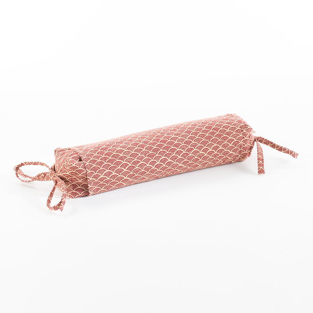J-Life Nami Red Buckwheat Hull Pillow_Pillows & Shams_Buckwheat Hull Pillow