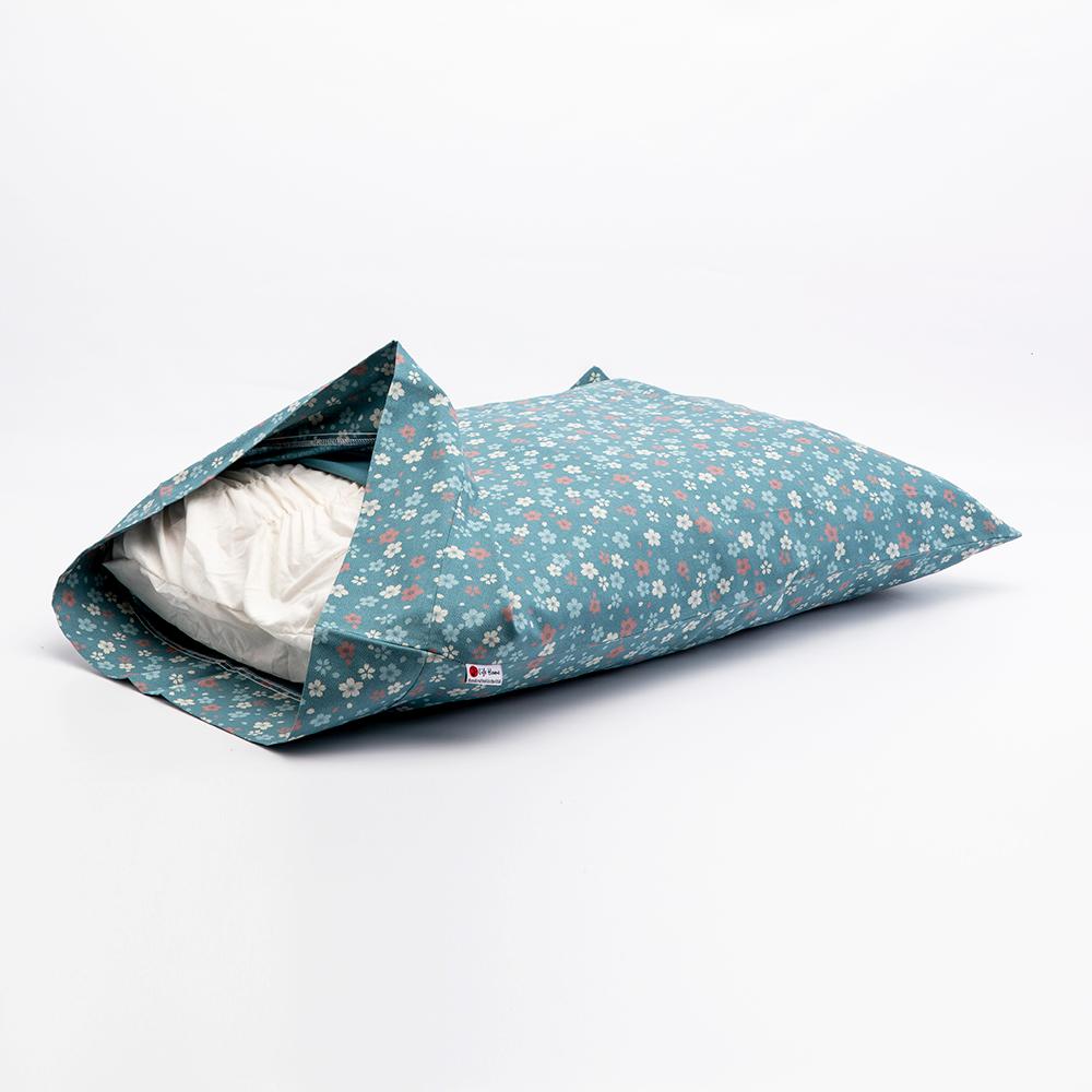 J-Life Cherry Blossom Blue Pillowcase_Pillows & Shams_Pillowcase