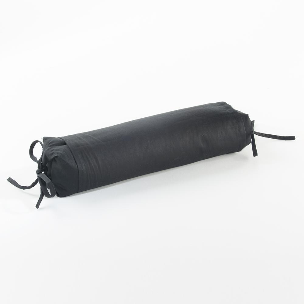 J-Life Black Ultra Sateen Buckwheat Hull Pillow_Pillows & Shams_Buckwheat Hull Pillow