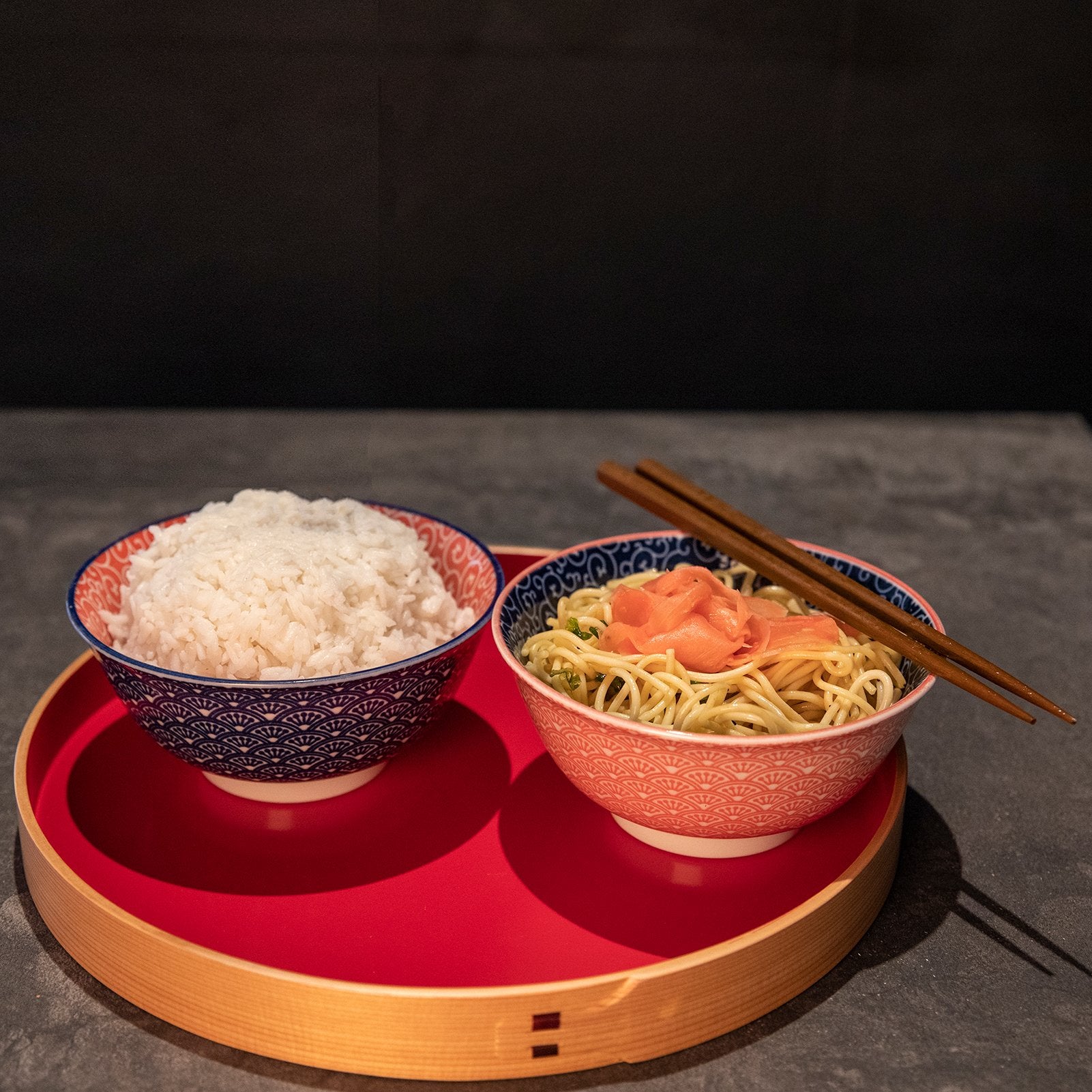 Coral and Blue Wave Bowls, Set of 2_Lifestyle_Dining_Japanese Home_Traditional_1_2