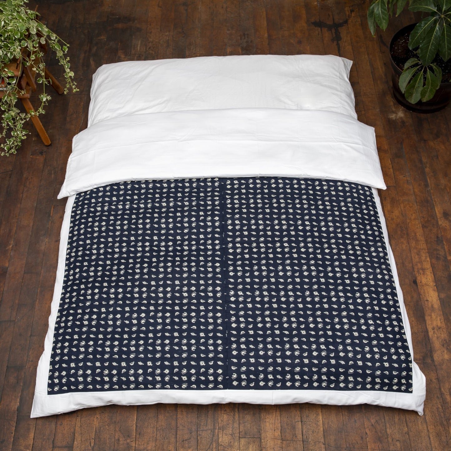 J-Life Marin Navy Custom Kakefuton with Removable Cover_Kakefutons