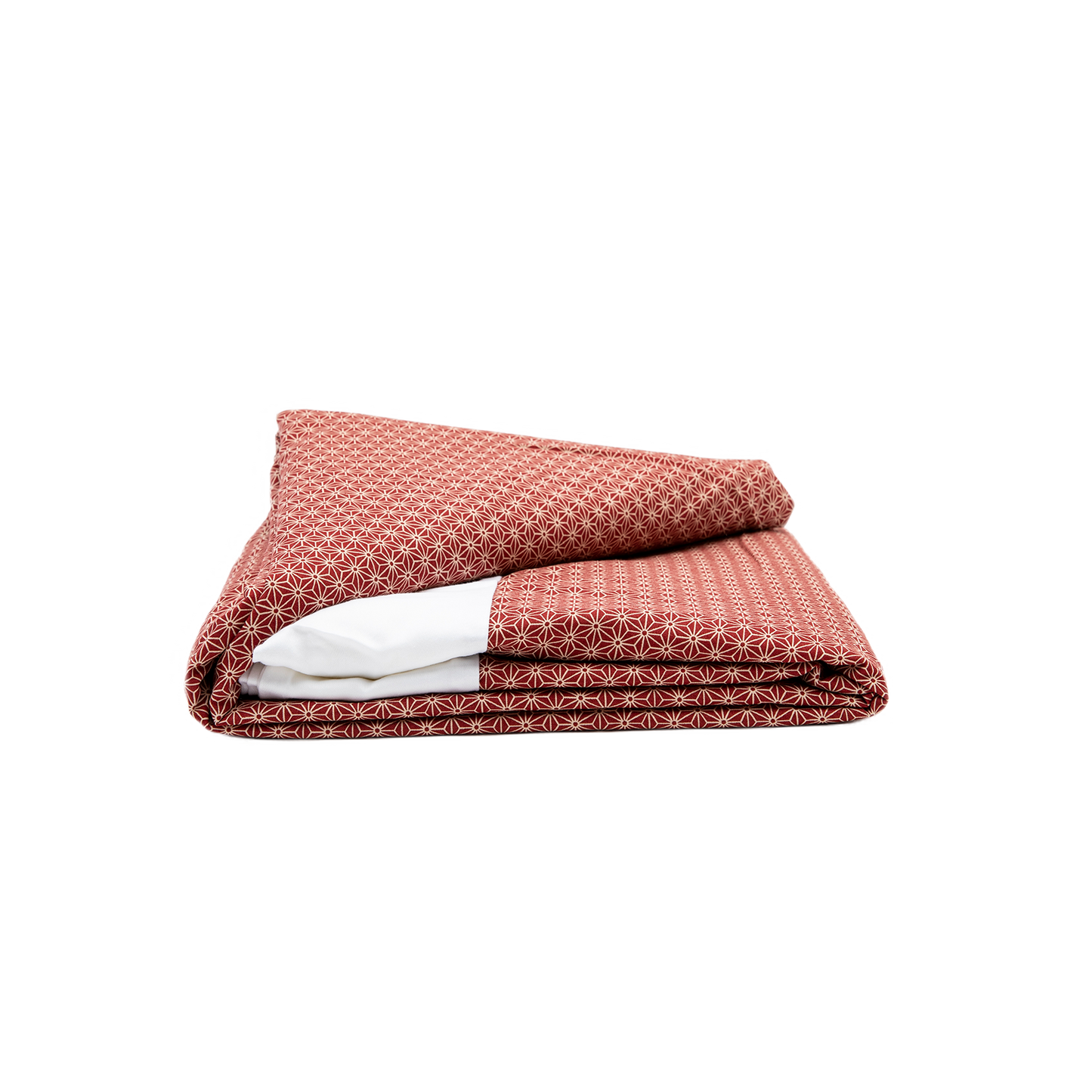 J-Life Asa No Ha Red Custom Kakefuton with Removable Cover_Kakefutons_Kakefuton with custom cover_Japan Tradition
