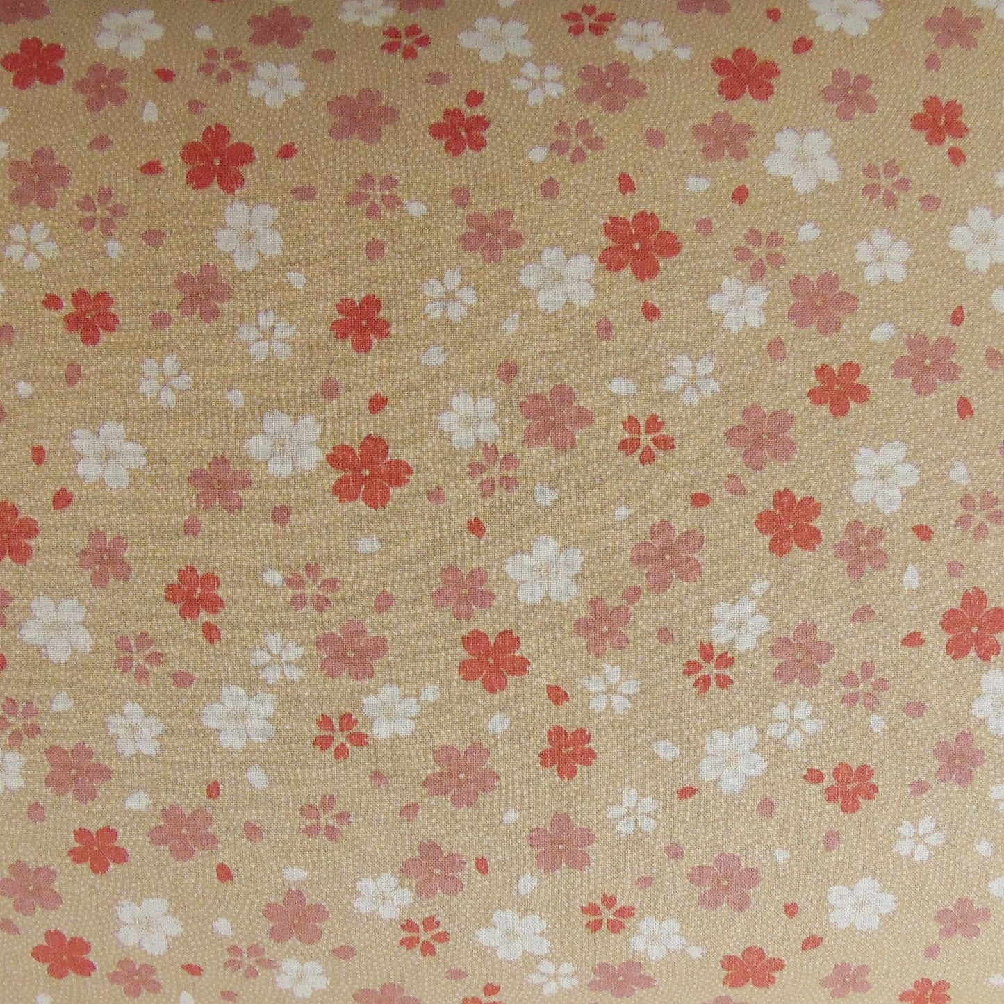 Imported Japanese Fabric - Cherry Blossom Tan_Fabric_Imported from Japan_100% Cotton_Japanese Sleep System