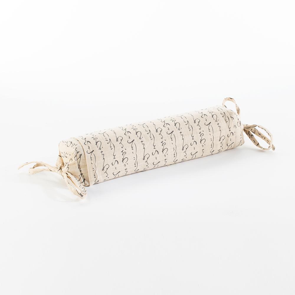 J-Life Kanji White Buckwheat Hull Pillow_Pillows & Shams_Buckwheat Hull Pillow