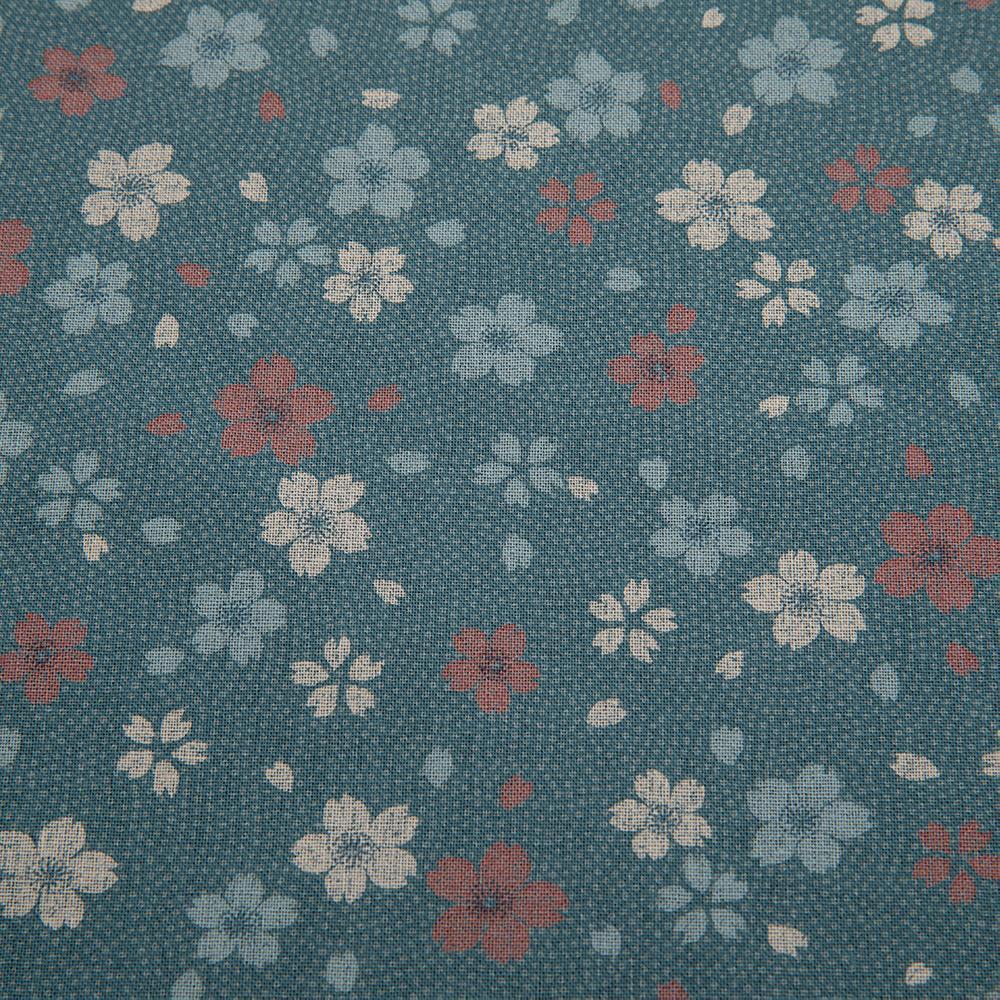 Imported Japanese Fabric - Cherry Blossom Blue_Fabric_Imported from Japan_100% Cotton_Japanese Sleep System