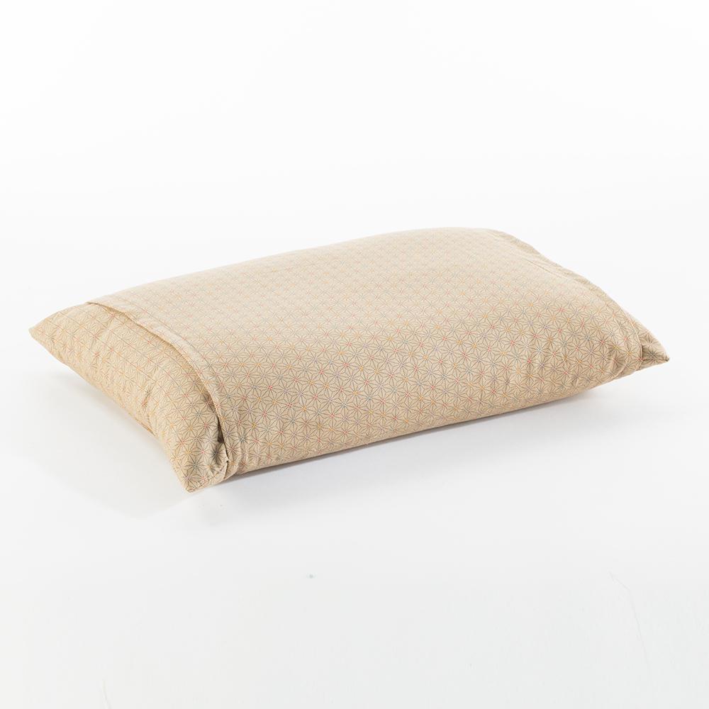 J-Life Asa No Ha Gold Buckwheat Hull Pillow_Pillows & Shams
