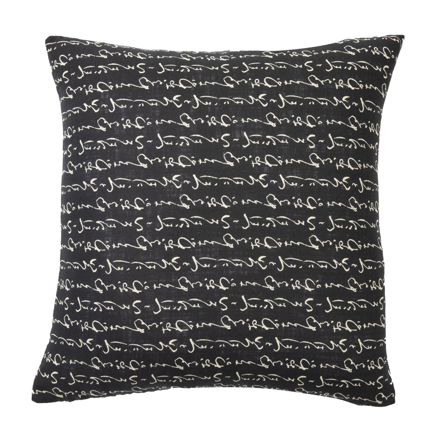 Kanji Black Throw Pillow