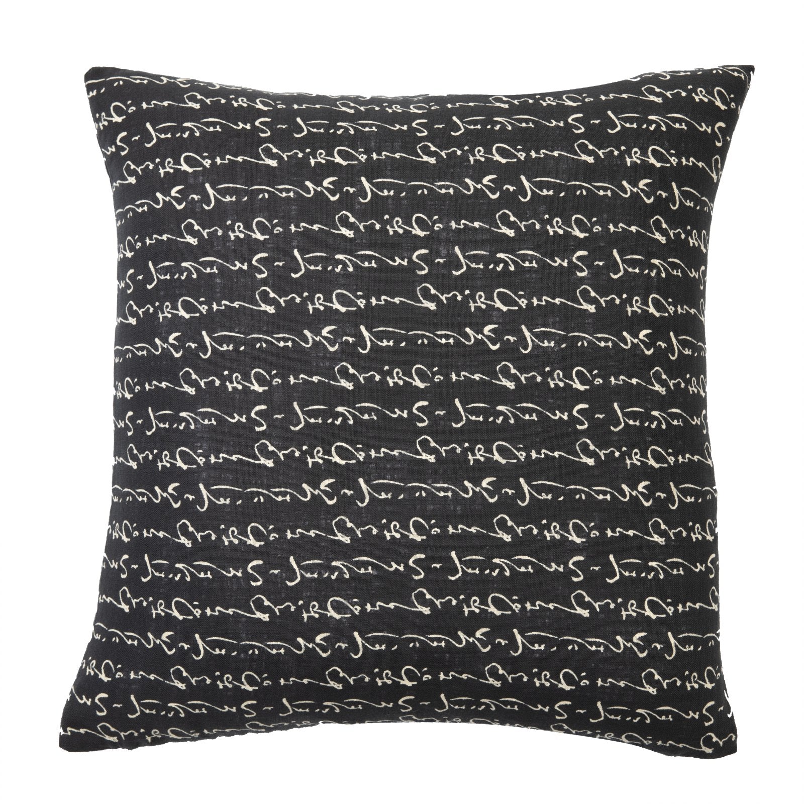 Kanji Black Throw Pillow