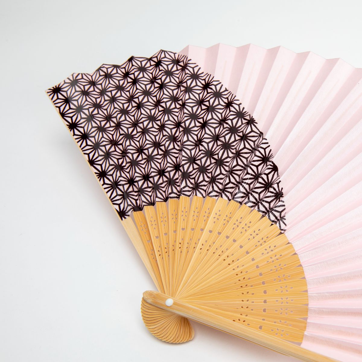 Traditional Japanese Sensu Hand Fan - Asanoha