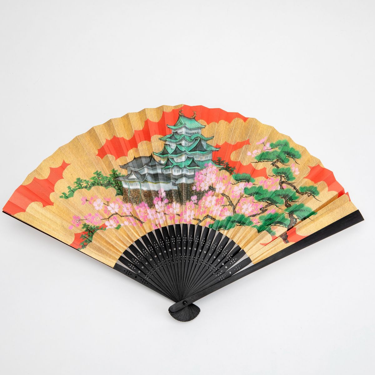 Traditional Japanese Sensu Hand Fan - Nagoya Castle
