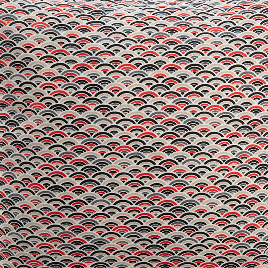 Imported Japanese Fabric - Colorful Seika Ha Red_Fabric_Imported from Japan_100% Cotton_Japanese Sleep System