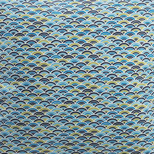 Imported Japanese Fabric - Colorful Seika Ha Blue_Fabric_Imported from Japan_100% Cotton_Japanese Sleep System