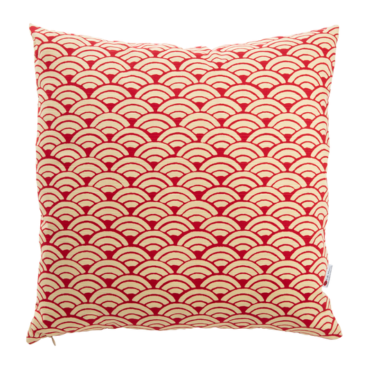 Jumbo Seika Ha Red Throw Pillow