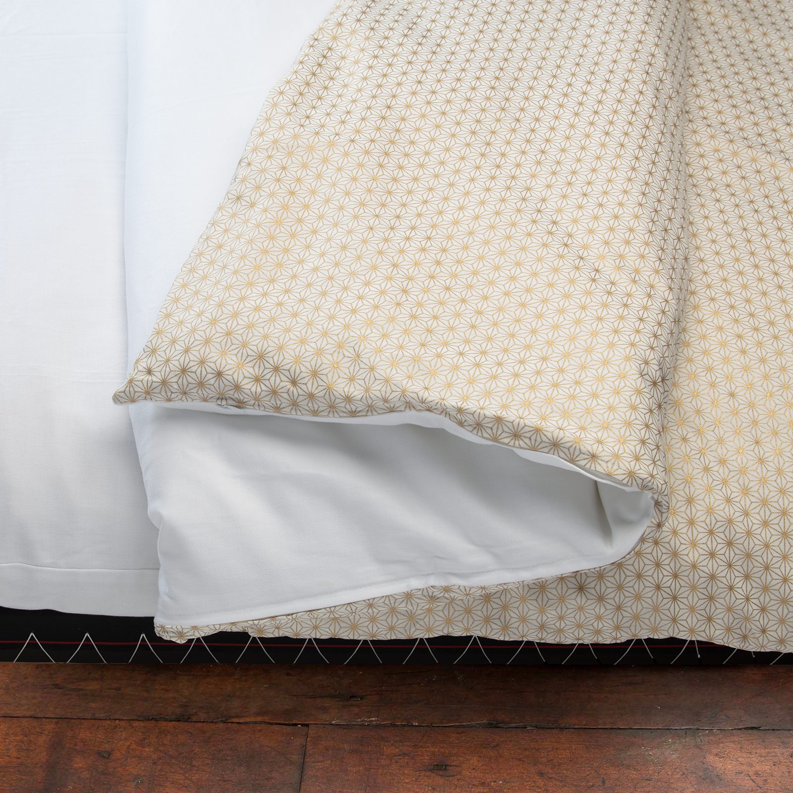 J-Life Asa No Ha Gold Sparkle Custom Kakefuton with Removable Cover_Kakefutons