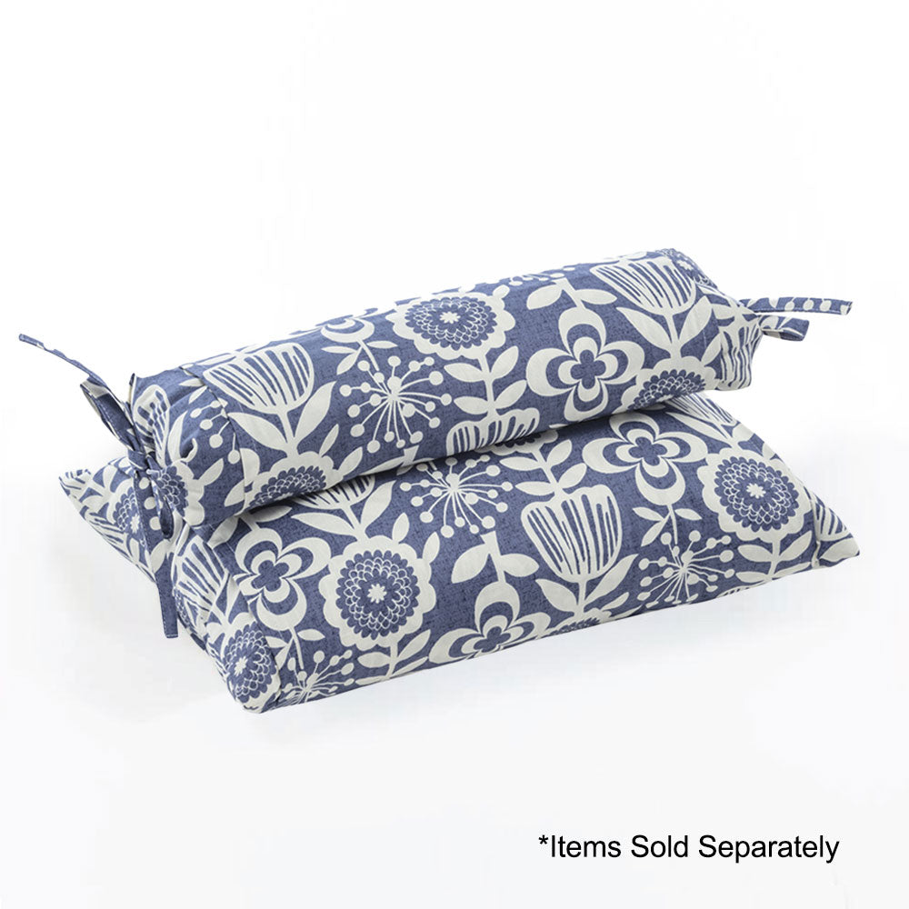 J-Life Saku Navy Buckwheat Hull Pillow_Pillows & Shams